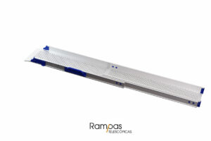 rampa doble vía telescópica para silla de ruedas