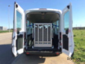 Rampa plegable en 2 partes para vehículos de transporte de PMR