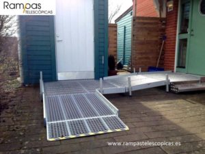 rampa modular feal para acceso a casa