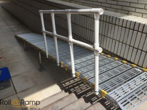 rampa enrollable sin obras para comunidad