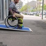 rampa plegable tipo maleta para silla de ruedas