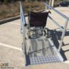 rampa plegable para silla de ruedas con barandilla